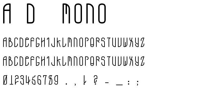 A.D. MONO font